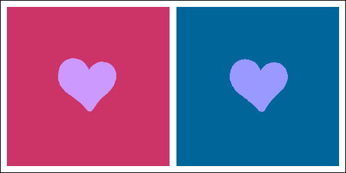 Ilusión visula de los corazones