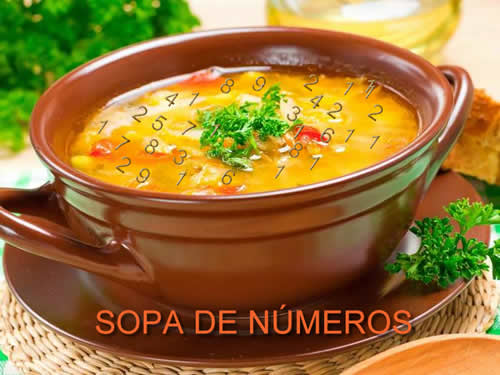 Sopa de 12 nmeros de 6 dgitos