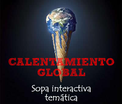 Sopa de letras sobre el calentamiento global