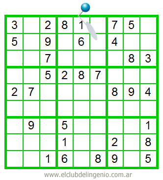Sudoku sencillo de resolver