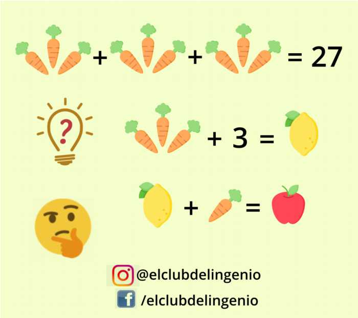 Gimnasia mental con frutas y hortalizas