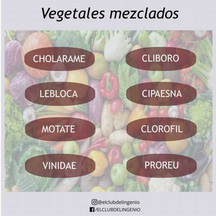 Mezcla de vegetales para entrenar las neuronas