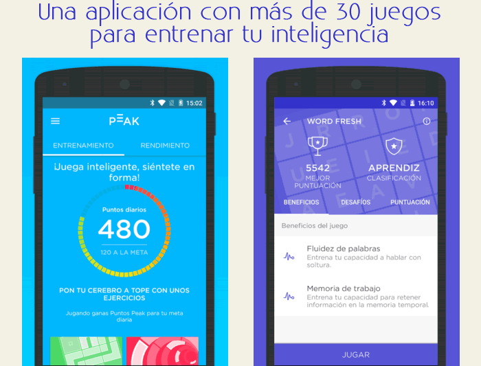 Peak. Una aplicación para entrenar tu inteligencia