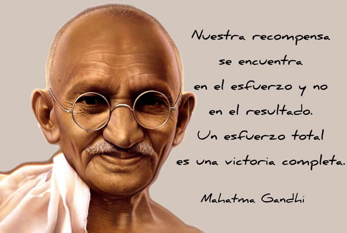 Una frase inspiradora de Mahatma Gandhi