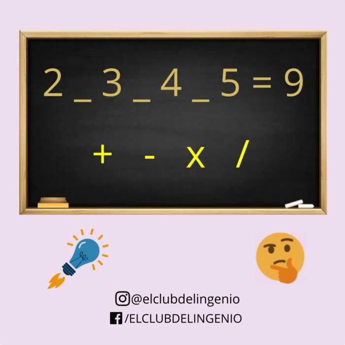 Entrena tu cerebro completando la expresión matemática