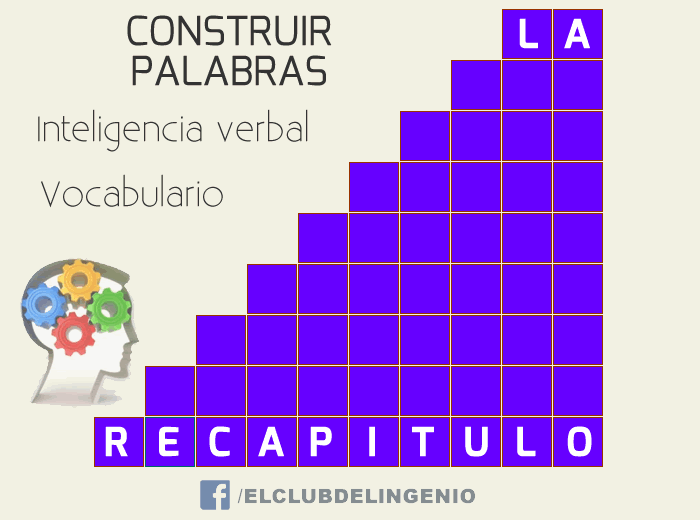 Entrena tu inteligencia verbal y construye palabras