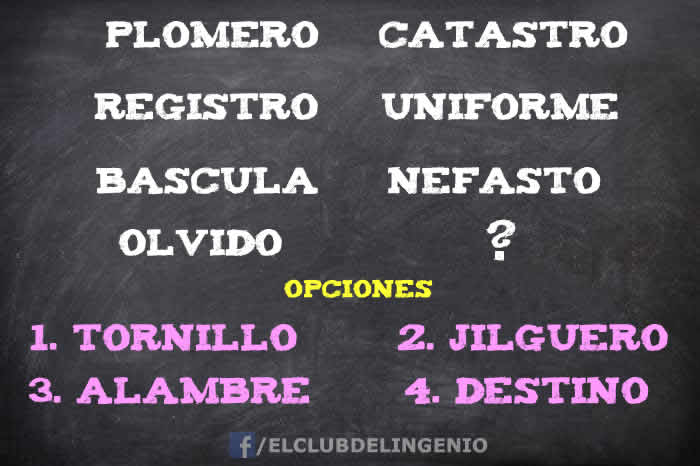 Entrena tu inteligencia verbal y encuentra la palabra que falta