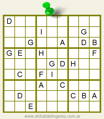 Sudoku con letras interactivo