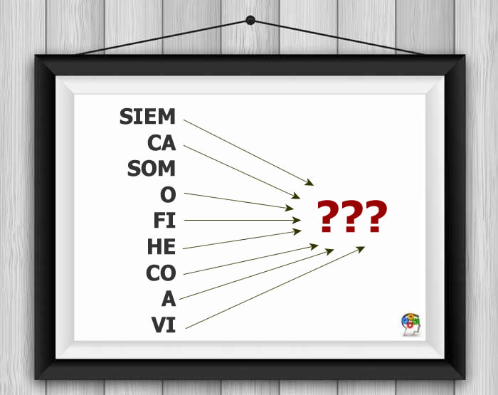 Palabras con un mismo final. Juego de inteligencia verbal