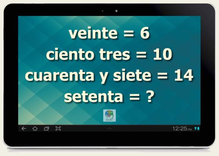 Palabras relacionados con números