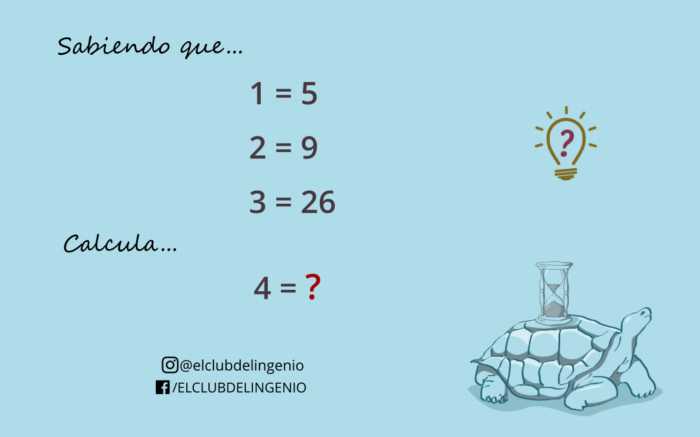 Acertijo numérico para resolver razonando y calculando