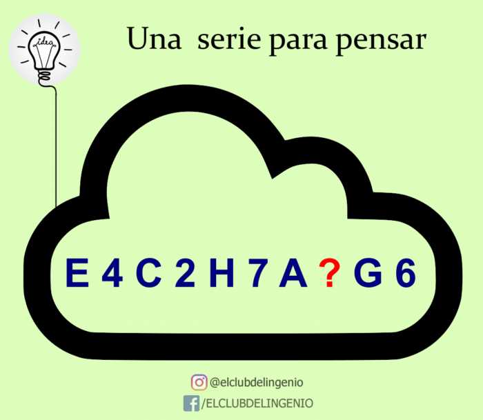 Una serie de letras y números para hacer gimnasia mental