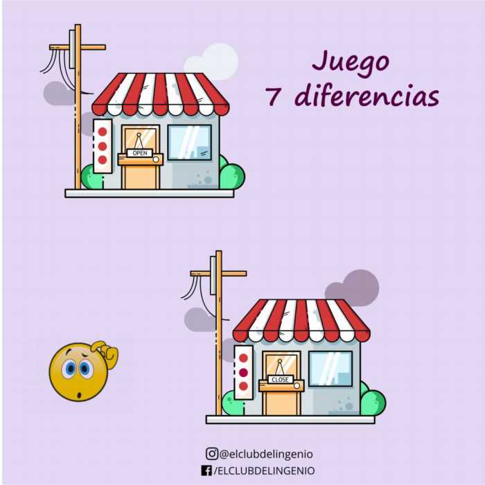 Entrena tu memoria visual y encuentra las 7 diferencias