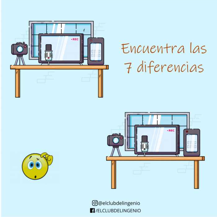 Entrena tu memoria visual buscando las 7 diferencias