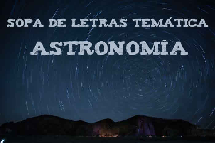 Sopa de letras temática: astronomía