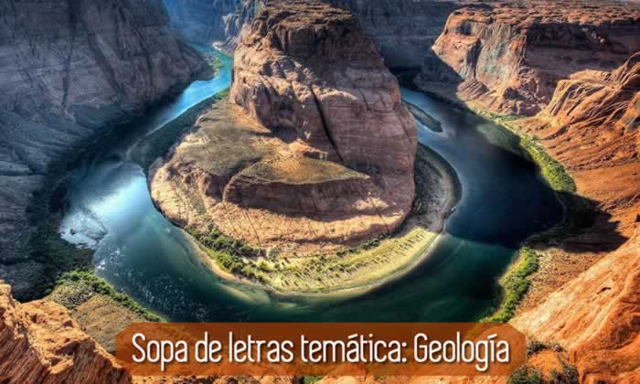 Sopa de letras temática: Geología