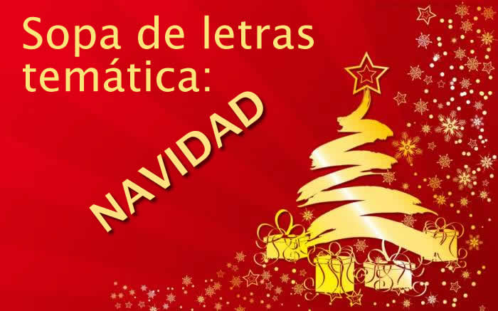 Sopa de letras temática: Navidad