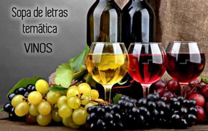 Sopa de letras temática: vinos