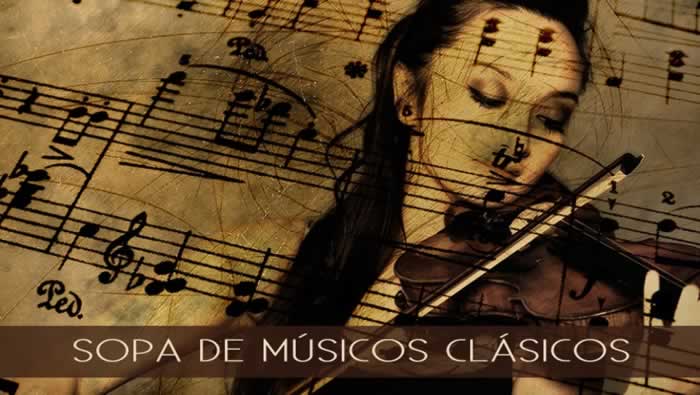 Sopa de letras temática: músicos clásicos