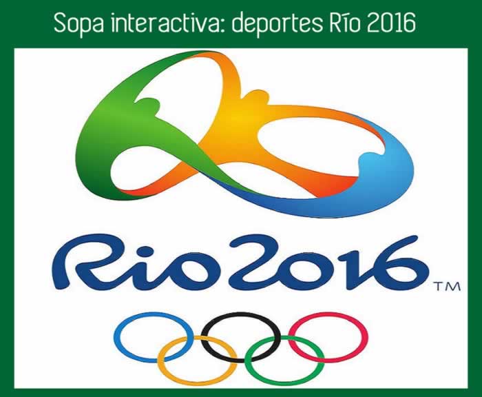 Sopa de letras interactiva: deportes Río 2016