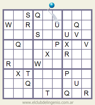 Sudoku interactivo con letras para | Club del Ingenio - Juegos para entrenar la