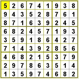 Sudoku solucionado