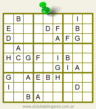 Perjudicial radiador Más lejano Sencillo sudoku con letras | El Club del Ingenio - Juegos para entrenar la  mente
