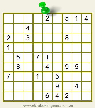 Otro sudoku interactivo de mediana dificultad | El Club del Ingenio - Juegos para entrenar la