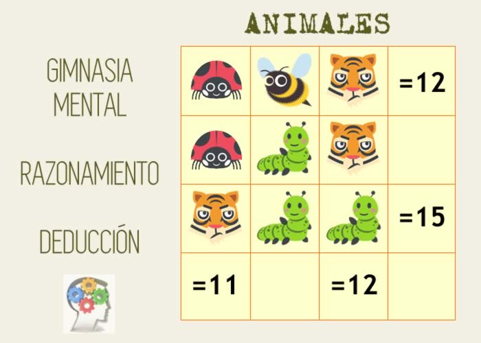 Suma lógica de animales